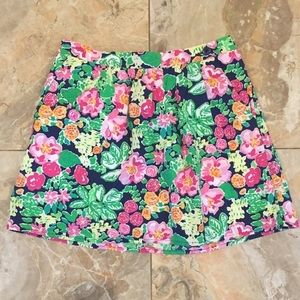 Lilly Pulitzer Navy Blue Floral Mini Skirt XS​​​
